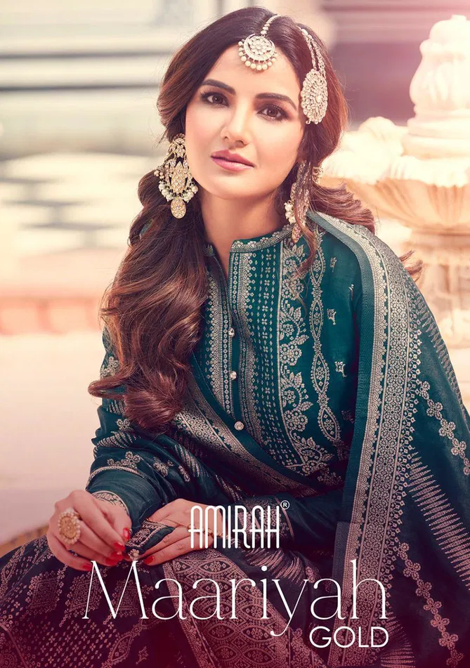 Amirah Maariyah Gold Heavy Festive Wear Latest Salwar Suit Collection